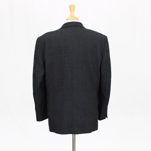Oscar de la Renta 43R Gray Check 3-Button Sport Coat Blazer Jacket G117 - Picture 7 of 11